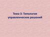 Типология управленческих решений