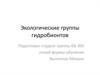 Экологические группы гидробионтов