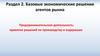 Базовые экономические решения агентов рынка