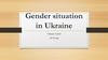 Gender situation in Ukraine