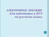 Электронное пособие для подготовки к  ЕГЭ по русскому языку