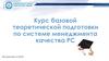 Курс базовой теоретической подготовки по системе менеджмента качества РС