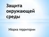 Защита окружающей среды. Уборка территории