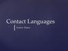 Contact languages