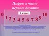 Цифры и числа первого десятка, 1 класс