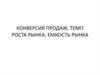 Конверсия продаж, темп роста рынка, емкость рынка