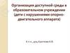 Организация доступной среды в образовательном учреждении (дети с нарушениями опорно-двигательного аппарата)