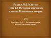 История изучения клетки. Клеточная теория