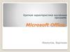 Microsoft Office. Краткая характеристика изученных программ. Microsoft Office