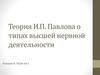Теория И.П. Павлова о типах высшей нервной деятельности