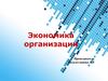 Экономика организации. Лекция 1