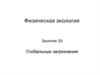 Глобальные загрязнения. Факторы глобального экологического кризиса