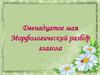 Морфологический разбор глагола