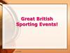 Great British sporting events