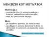 Menedžer kot motivator