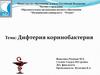 Дифтерия коринобактерия.  Микробиология