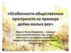 Особенности общественных пространств на примере долин малых рек