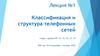 Классификация и структура телефонных сетей