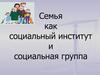 Семья как социальный институт