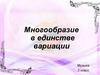 Многообразие в единстве вариации. 3 класс
