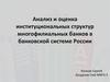 Анализ и оценка институциональных структур многофилиальных банков в банковской системе России