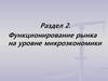 Функционирование рынка на уровне микроэкономики