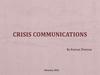Crisis communications
