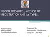 Blood pressure, method of registration and it's types