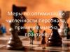 Меры по оптимизации численности персонала, применяемые на практике