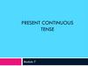 Present continuous tense