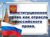 Конституционное право как отрасль российского права