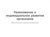 Размножение и индивидуальное развитие организмов. Бесполое размножение
