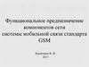 Функциональное предназначение компонентов сети системы мобильной связи стандарта GSM