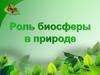 Биосфера и её роль в природе