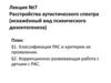 Расстройства аутистического спектра (искажённый вид психического дизонтогенеза). Лекция №7
