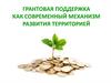 Грантовая поддержка, как современный механизм развития территорий