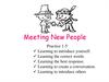 Meeting New People