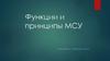 Функции и принципы МСУ