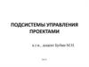 Подсистемы управления проектами