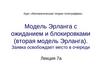Модель Эрланга с ожиданием и блокировками (вторая модель Эрланга). Заявка освобождает место в очереди