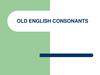 Old english consonants