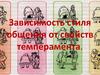 Зависимость стиля общения от свойств темперамента