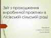 Звіт з проходження виробничої практики в Лісівській сільській раді