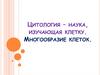 Цитология – наука, изучающая клетку. Многообразие клеток