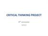 Critical thinking project