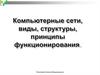 Компьютерные сети, виды, структуры, принципы функционирования