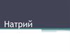 Роль натрия в организме человека