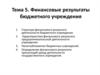 Финансовые результаты бюджетного учреждения