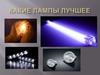 Виды ламп освещения