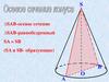 Осевое сечение конуса и цилиндра